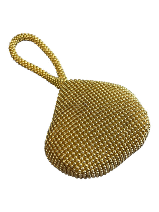 Bijoux Terner Gold Manmade Material Beaded Button & Zipper hand bag Bag Gold / S
