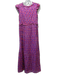 Banjanan Size S Pink, Purple, Green Cotton Pintuck Details Floral Maxi Dress Pink, Purple, Green / S