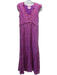 Banjanan Size S Pink, Purple, Green Cotton Pintuck Details Floral Maxi Dress Pink, Purple, Green / S