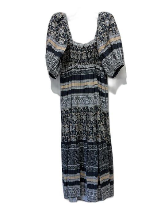 Sea New York Size S Charcoal, Gray, Beige Cotton Pintuck Bodice Detail Dress Charcoal, Gray, Beige / S