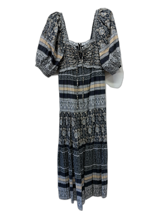 Sea New York Size S Charcoal, Gray, Beige Cotton Pintuck Bodice Detail Dress Charcoal, Gray, Beige / S