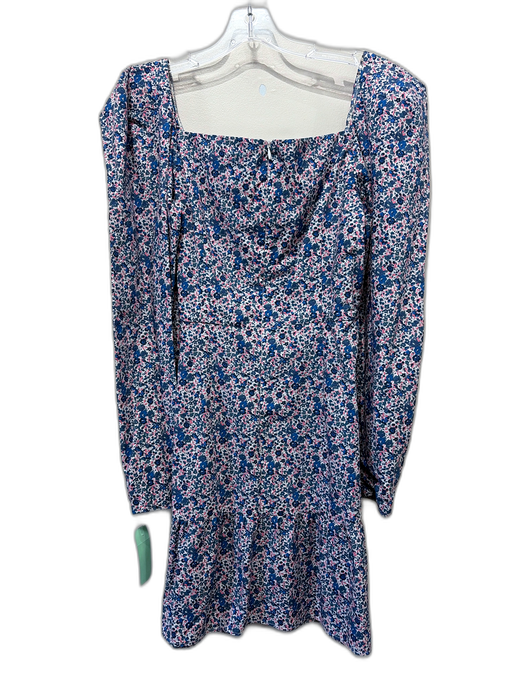 Les Coyotes de Paris Size S / 36 Blue, Pink, White Cotton Puff Shoulder Dress Blue, Pink, White / S / 36