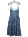 Hunter Bell Size 4 Blue, Green, White Cotton Pintuck Details Scoop Neck Dress Blue, Green, White / 4