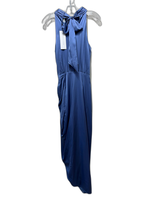 Veronica Beard Size 4 Periwinkle Blue Silk High Tie Neck Sleeveless Midi Dress Periwinkle Blue / 4