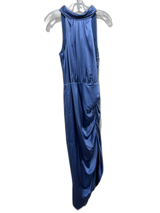 Veronica Beard Size 4 Periwinkle Blue Silk High Tie Neck Sleeveless Midi Dress Periwinkle Blue / 4