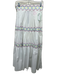 Celia B Size S White & Multi Cotton Embroidered Trim Tiered Midi Skirt Skirt White & Multi / S