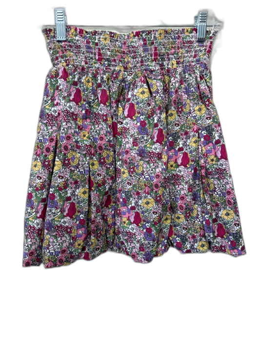 Buru Size S Pink, Green, Yellow Cotton Floral Boat Neck 3/4 Sleeve Skirt Set Pink, Green, Yellow / S