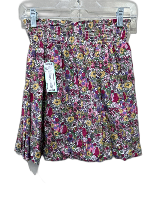 Buru Size S Pink, Green, Yellow Cotton Floral Boat Neck 3/4 Sleeve Skirt Set Pink, Green, Yellow / S