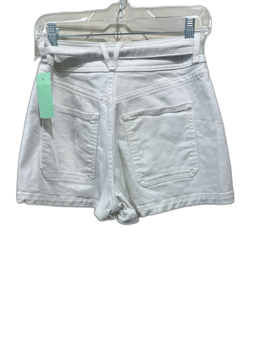 Veronica Beard Jeans Size 27 White Cotton Denim Sash High Rise Shorts White / 27