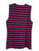J Crew Size XS Red & Navy Cotton Blend Sleeveless Round Neck Striped Shell Top Red & Navy / XS