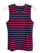 J Crew Size XS Red & Navy Cotton Blend Sleeveless Round Neck Striped Shell Top Red & Navy / XS