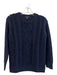 J Crew Size Small Navy Merino Wool Crew Neck Long Sleeve Cable Detail Sweater Navy / Small