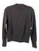 J Crew Size XS Black Wool Blend Crew Neck Hidden Front Zip Sequin Design Sweater Black / XS