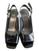 Stuart Weitzman Shoe Size 8.5 Black Patent Leather Solid Slingback Shoes Black / 8.5