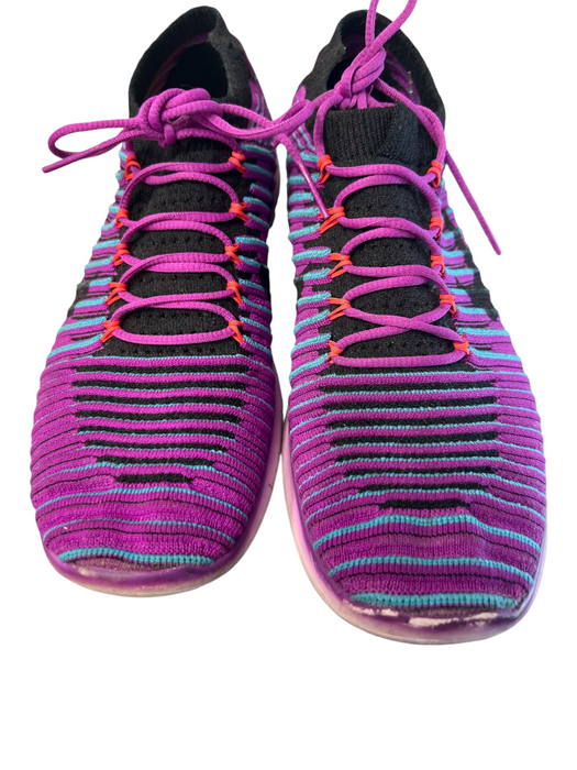 Nike Shoe Size 8 Purple & Blue Knit Stripe Low Top Lace Up Sneaker Shoes Purple & Blue / 8