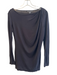 Armani Exchange Size Small Black Rayon Long Sleeve Wide Neck Top Black / Small