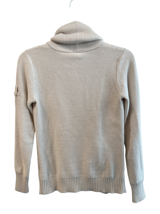 J Crew Size XS Beige Cotton Double Breast Front Pockets Knit Boxy Fit Sweater Beige / XS