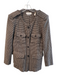 Isabel Marant Etoile Size 38 Brown Wool Blend Houndstooth Round Neck Jacket Brown / 38