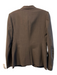 Theory Size 4 Brown Wool Blend Single Breasted Pockets Fitted Blazer Brown / 4