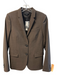 Theory Size 4 Brown Wool Blend Single Breasted Pockets Fitted Blazer Brown / 4