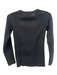 Armani Exchange Size XS Black Cotton Blend Crew Neck Shoulder buttons Top Black / XS