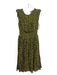 Kate Spade Size XS Green & Black Viscose & Silk Animal Print Velvet Detail Dress Green & Black / XS