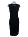 Gucci Size 42 Black Rayon Mock Neck Sleeveless Seam Detail Back Zip Dress Black / 42