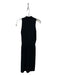 Elie Tahari Size 2 Black Triacetate Blend Sleeveless Side Tie Deep V Dress Black / 2