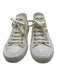 Prada Shoe Size 38.5 White Canvas round toe lace up Rubber Sole Low Top Sneakers White / 38.5