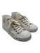 Prada Shoe Size 38.5 White Canvas round toe lace up Rubber Sole Low Top Sneakers White / 38.5