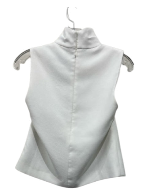 C/Meo Collective Size XS White Polyester Blend Sleeveless Criss Cross Neck Top White / XS