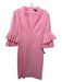 Black Halo Size 2 Pink V Neck Flutter Sleeve Sheath Back Zip Dress Pink / 2