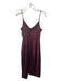 Black Halo Size 0 Maroon Red Polymide Blend Spaghetti Strap V Neck slit Dress Maroon Red / 0