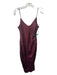 Black Halo Size 0 Maroon Red Polymide Blend Spaghetti Strap V Neck slit Dress Maroon Red / 0