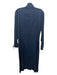 Reiss Size XS navy & gold Viscose Blend Double Zip Snap Neck Long Sleeve Dress navy & gold / XS