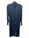 Reiss Size XS navy & gold Viscose Blend Double Zip Snap Neck Long Sleeve Dress navy & gold / XS