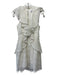 Elliatt Size S White Polyester Eyelet Overlay V Neck Ruffle Cap Sleeve Dress White / S