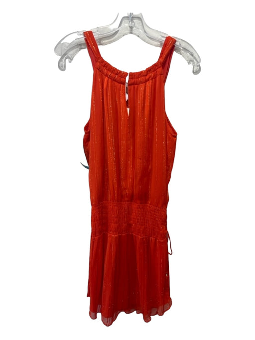 Ramy Brook Size S Orange Viscose Blend Metallic Thread Sleeveless Dress Orange / S