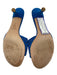 Stuart Weitzman Shoe Size 8.5 Blue Suede Open Toe & Heel Kitten Heel Mules Blue / 8.5