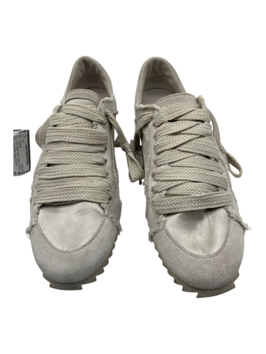 Pedro Garcia Shoe Size 8 Gray & Taupe Synthetic Low Top Frayed Laces Sneakers Gray & Taupe / 8