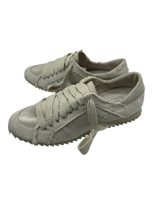 Pedro Garcia Shoe Size 8 Gray & Taupe Synthetic Low Top Frayed Laces Sneakers Gray & Taupe / 8