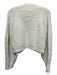 Rohe Size 38 Cream White Cotton Blend Knit V Neck Cropped Sweater Cream White / 38