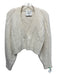 Rohe Size 38 Cream White Cotton Blend Knit V Neck Cropped Sweater Cream White / 38