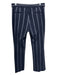 Derek Lam 10 Crosby Size 4 Navy Blue & White Polyester Blend Pinstripe Pants Navy Blue & White / 4