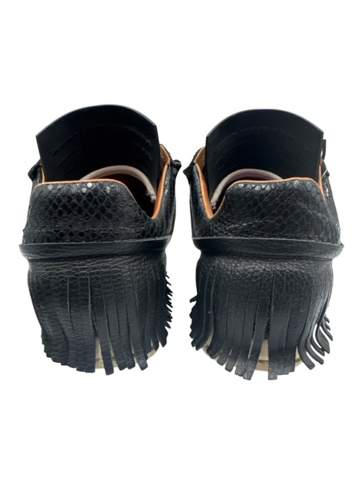 Esse Ut Esse Shoe Size 40 Black Leather Fringe Snake Print Sneakers Black / 40