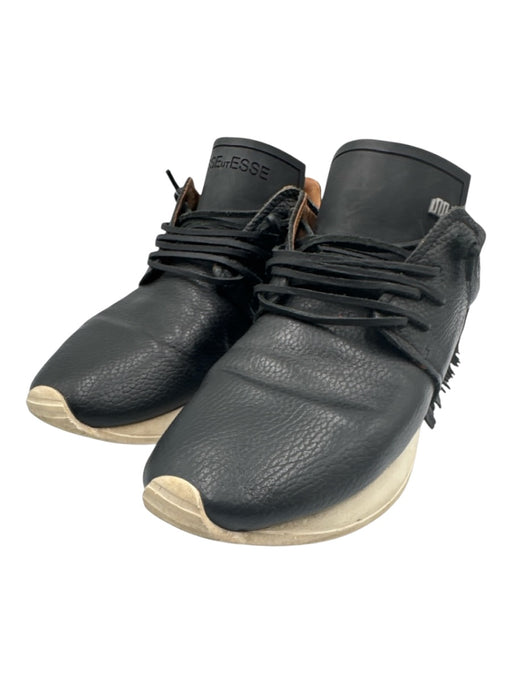 Esse Ut Esse Shoe Size 40 Black Leather Fringe Snake Print Sneakers Black / 40