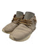 Esse Ut Esse Shoe Size 40 Taupe & White Leather Fringe Metallic Trim Sneakers Taupe & White / 40