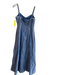 Tuckernuck Size XS Blue & White Cotton Spaghetti Strap V Neck Zip Back Dress Blue & White / XS