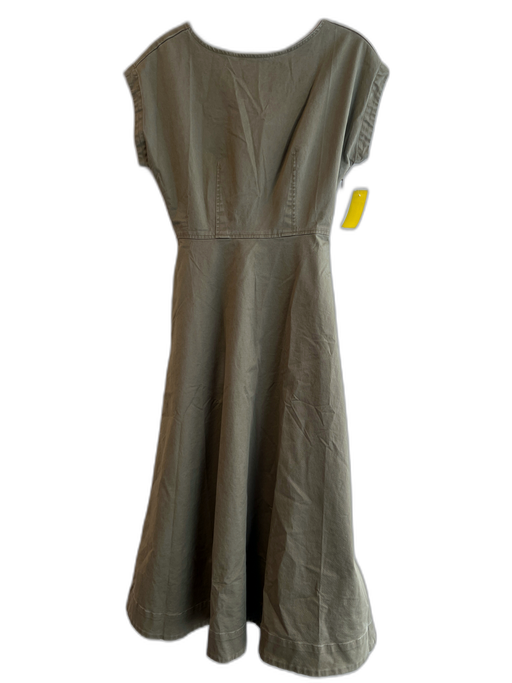 Tuckernuck Size XS Olive Green Cotton Lace Up Back Cap Sleeve Scoop Neck Dress Olive Green / XS
