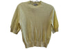 Madewell Size S Yellow Cotton Crew Neck 1/2 Sleeve Knit Top Yellow / S